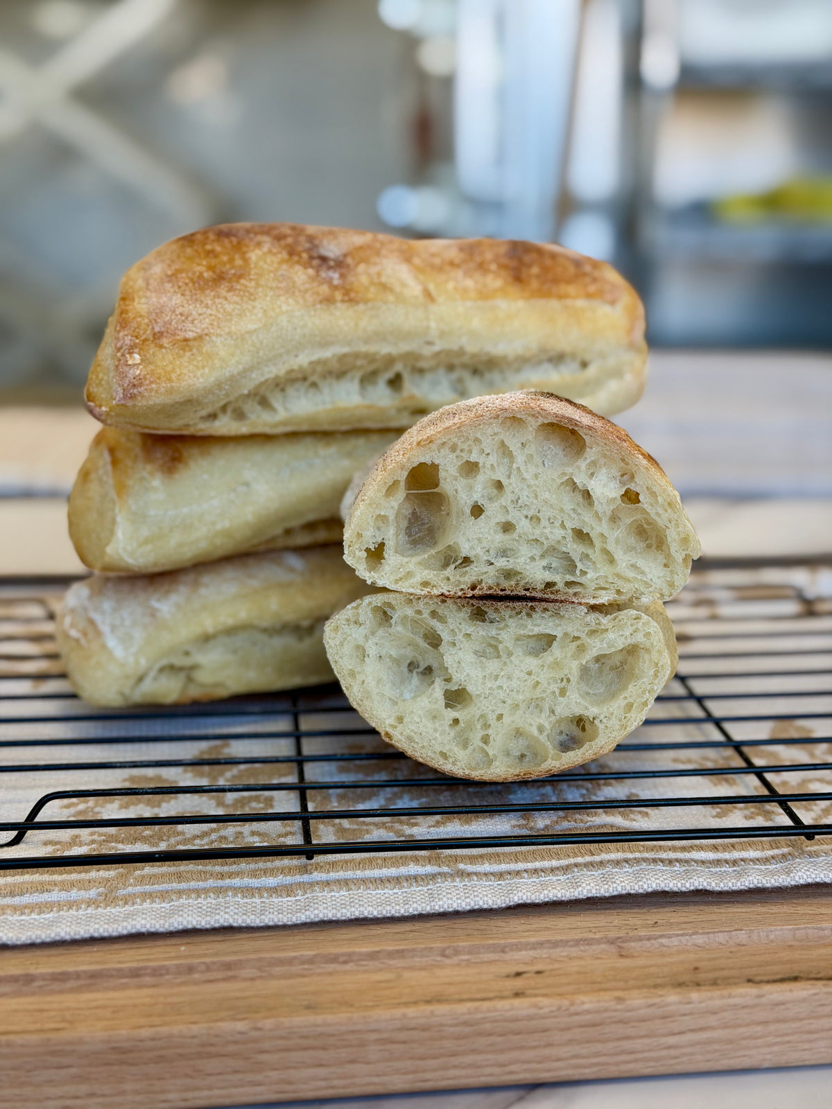 Organic Ciabatta Buns Pack of 6