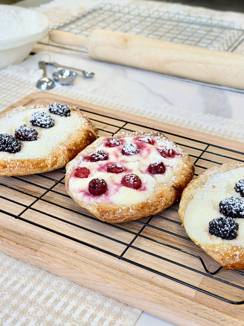 Spelt Ricotta & Sour Cherry Pastry