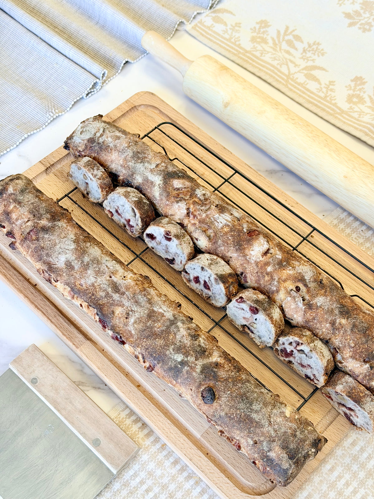 Organic Cranberry & Walnut Baguette