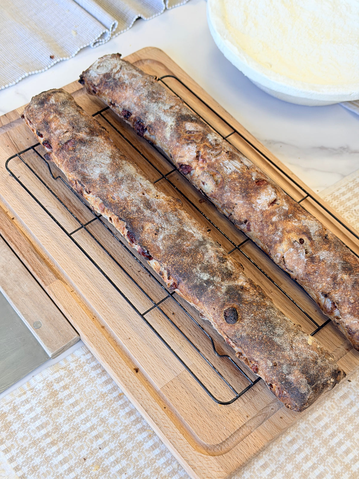 Organic Cranberry & Walnut Baguette