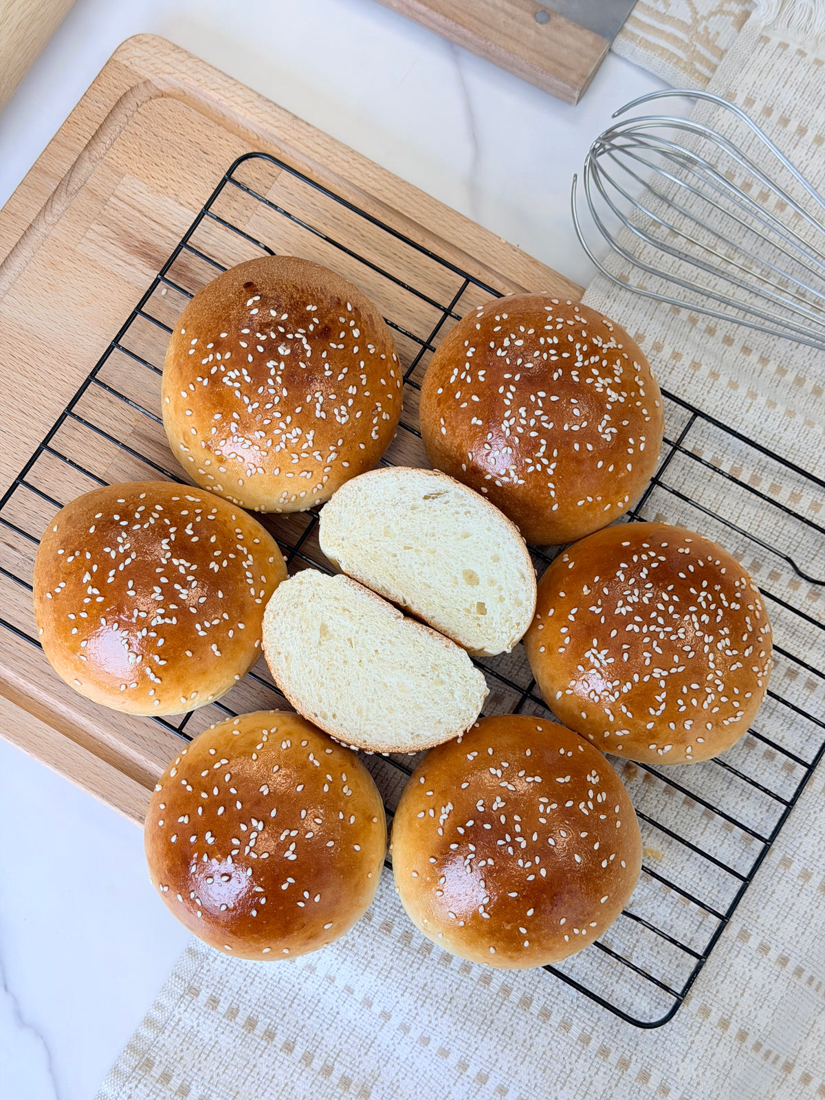 Organic Brioche Buns Pack of 6